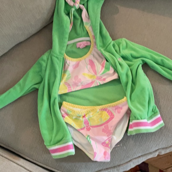 Lilly Pulitzer Girls Bathing-suit & Terry Jacket - Picture 3 of 10